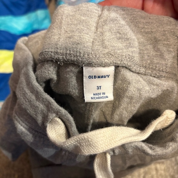 3T Kids Swim Shorts & Pants Bundle Lot - Blue, Yellow, Tan Shark Striped - Picture 3 of 5